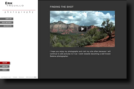 Erik Trujillo Photography website design - web image 3 - by Sedona AZ Website Design Company IIIXIII